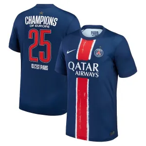 Paris Saint-Germain 2025 Home UCL Champions Player Jersey with One Star- Blue