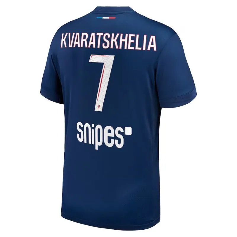 Paris Saint - Germain KVARATSKHELIA 2024/25 Home Kids' Kit Jersey with 1 Star- Blue