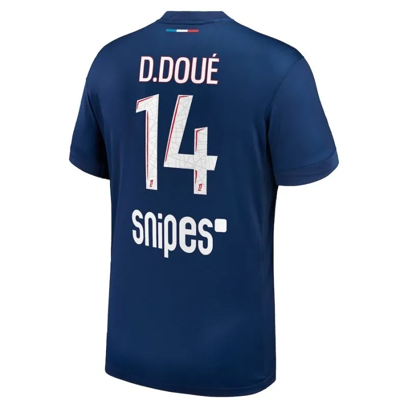 Paris Saint - Germain D.DOUÉ 2024/25 Home Kids' Kit Jersey with 1 Star- Blue