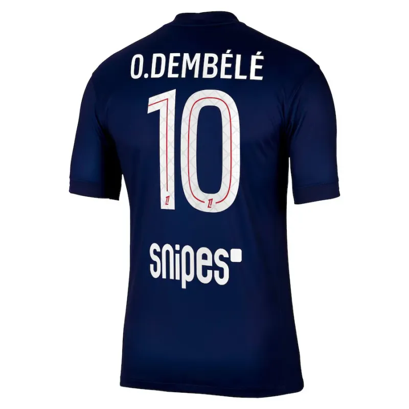 Paris Saint-Germain O.DEMBÉLÉ Enfants 2025/26 Kit domicile - Bleu/Rouge