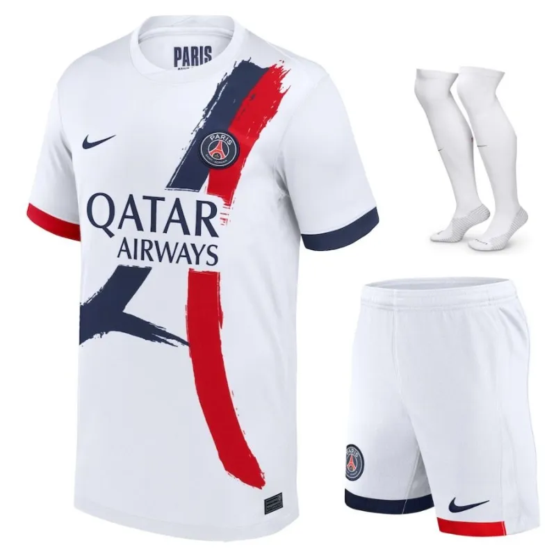 Paris Saint-Germain 2025/26 Auswärts Kinder Kit - Weiß