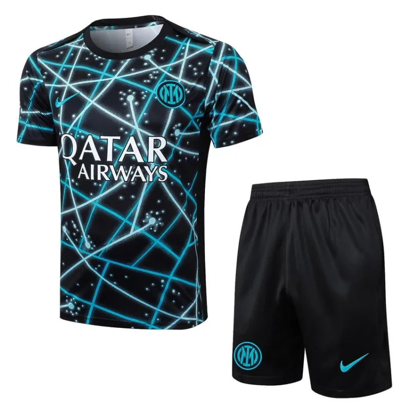 Paris Saint-Germain 2025/26 Maillot d'entraînement + Short - Noir/Bleu