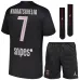 Paris Saint-Germain KVARATSKHELIA 2025/26 Fourth Kids Kit - Black