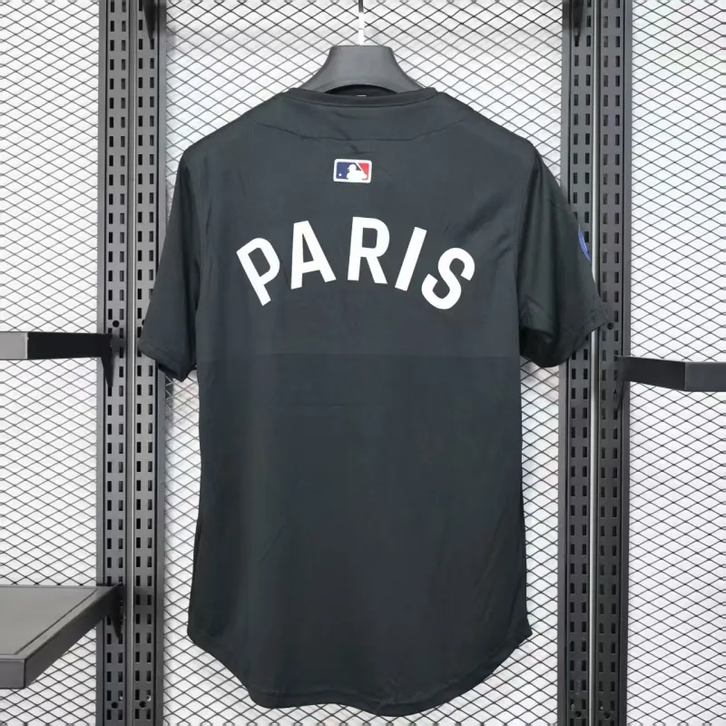 Paris Saint-Germain 2025/26 Baseball Edition Jersey - Black