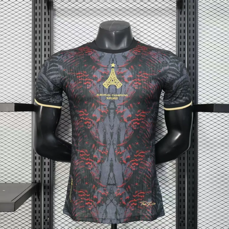 Paris Saint-Germain 2025/26 Champions Edition Player Jersey - Black