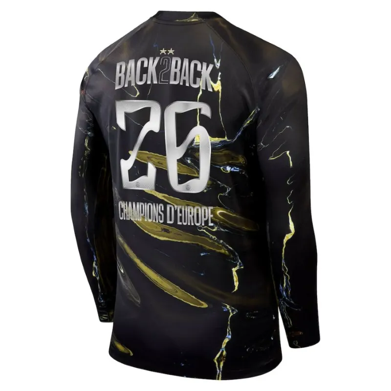 PSG Jordan Nacht Langarm Trikot 2025/26 2 Sterne Europameister