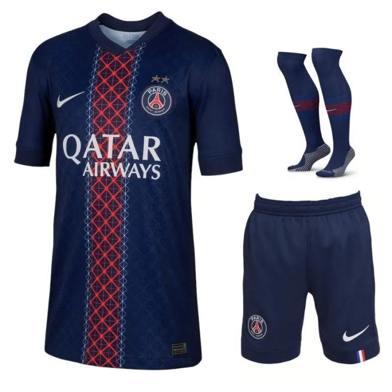 PSG 2025/26 Home Kids Kit 2 Stars