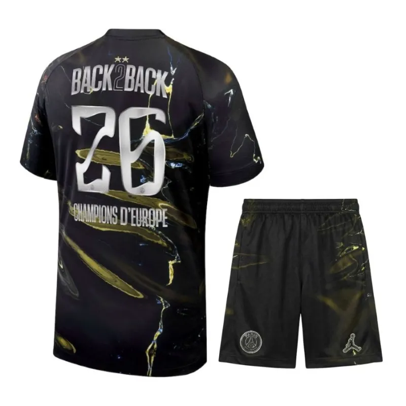 PSG Jordan Nacht Kinder Set Trikot 2025/26 2 Sterne Europameister