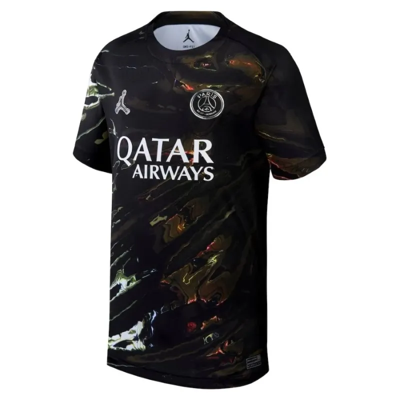 PSG 25/26 Jordan Cinquième Maillot Enfant Night Edition Noir