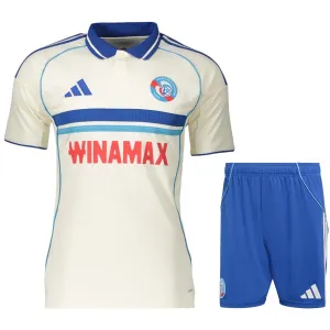 Maglia + Pantaloncini Bambino Ospite Strasbourg 2025/26 - Bianco
