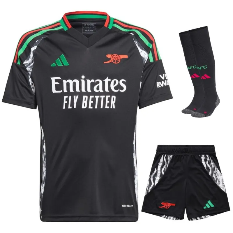 Arsenal 2024/25 Kids' Away Jersey Fan Version Black Set