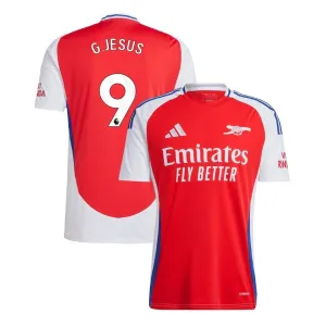 G.JESUS Arsenal 2024/25 Home Replica Jersey - Red