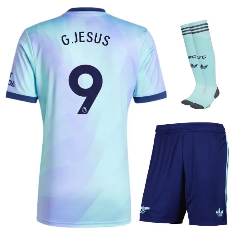 G.JESUS Arsenal 2024/25 Kids' Third Replica Jersey - Sky Blue
