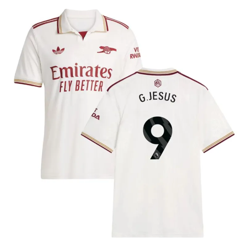 Arsenal G.JESUS 2025/26 Third Jersey - White