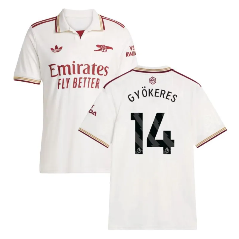 Arsenal GYOKERES 2025/26 Drittes Trikot - Weiß
