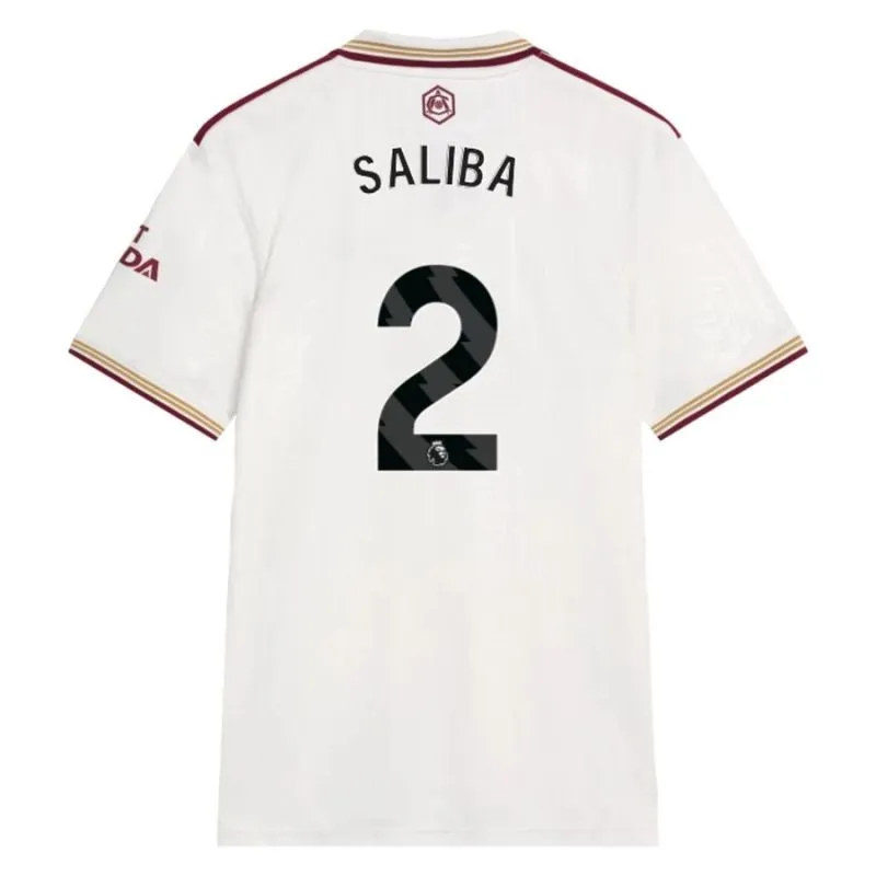 Arsenal SALIBA 2025/26 Third Kids' Jersey Set - White