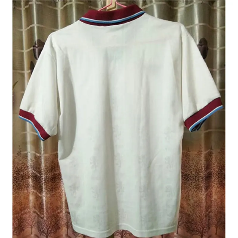 Aston Villa 1995 - 96 Away Retro Jersey - White