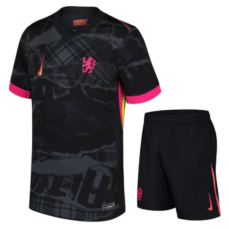 Chelsea 2024/25 Third Kids' Jersey Set - Black
