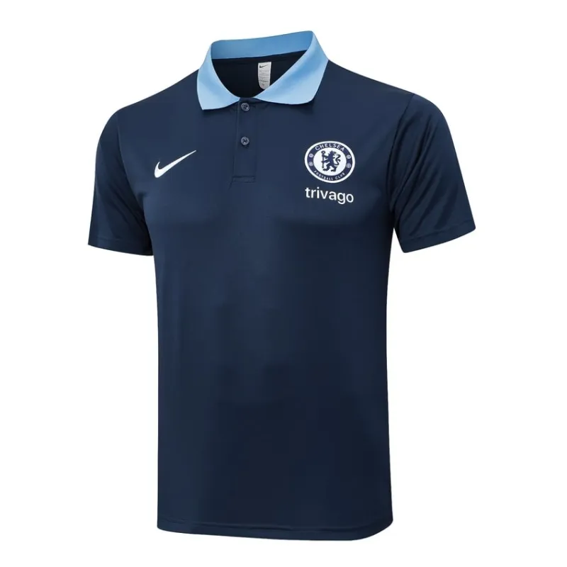 Chelsea 2024/25 Polo Training Jersey + Trousers - Navy Blue