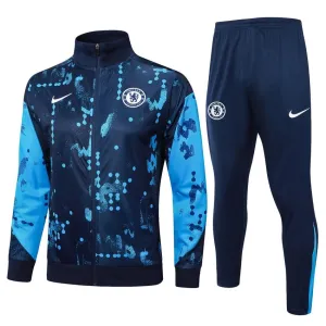 Chelsea 2024/25 Sports Jacket + Trousers - Blue Pattern