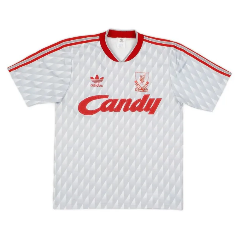Liverpool 1989-1991 Maillot extérieur rétro - Gris