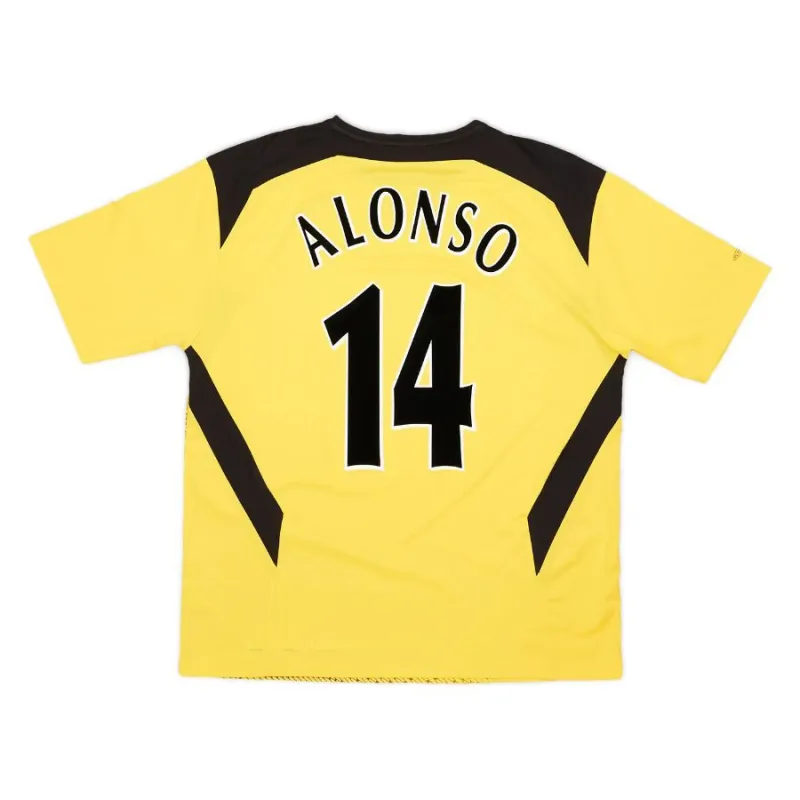 Liverpool ALONSO 2004 2006 Maglia da trasferta retrò - Gialla