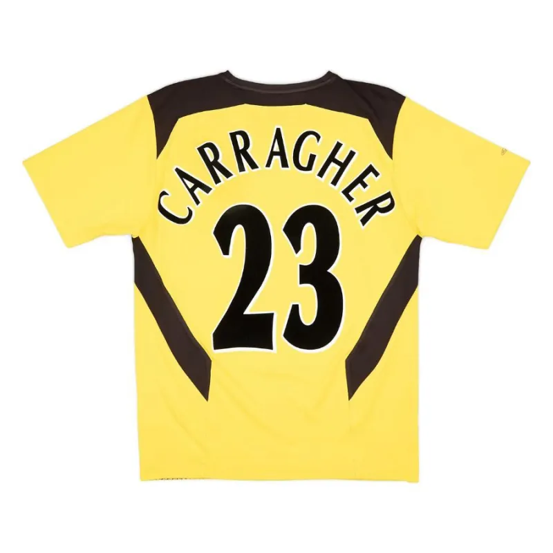 Liverpool CARRAGHER 2004 2006 Retro Away Jersey - Yellow