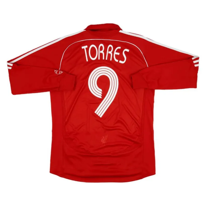 Liverpool TORRES 2006-2008 Retro Long-Sleeve Home Jersey - Red