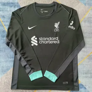 Liverpool 2024/25 Away Long - Sleeve Jersey - Forest Green