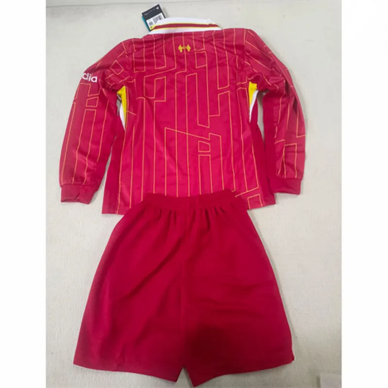 Liverpool 2024/25 Home Children's Long Sleeve Jersey - Red