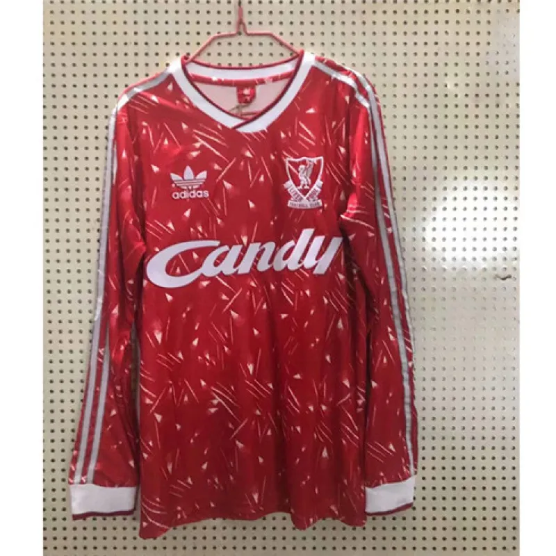Liverpool 1989 Home Retro Long Sleeve Jersey - Red