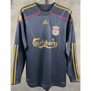 Liverpool 2009/10 Retro Away Long Sleeve Football Shirt - Black