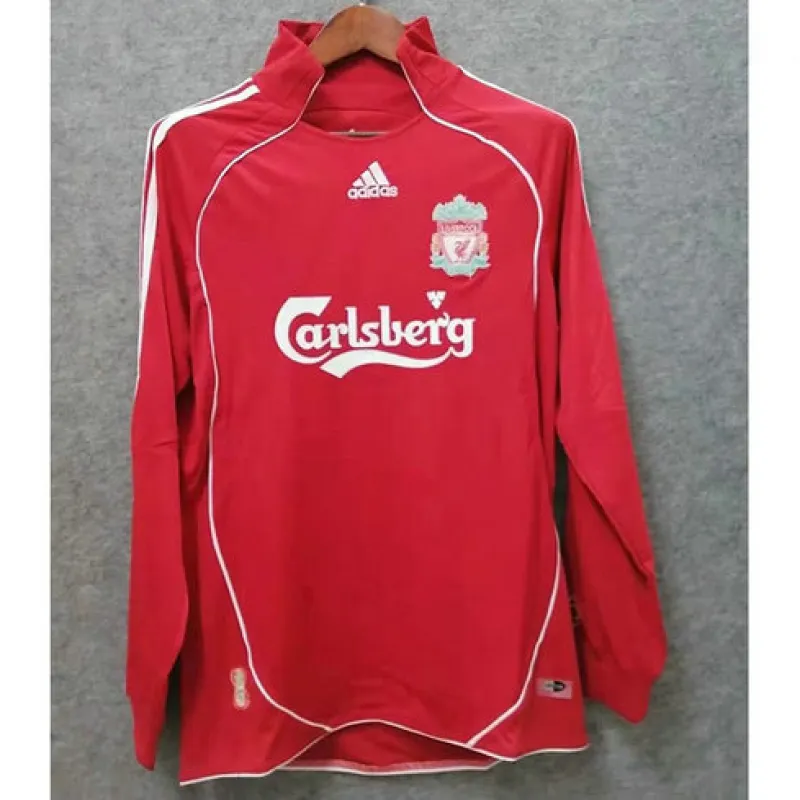 Camiseta local retró de manga larga de Liverpool 2006 - 08 - Roja