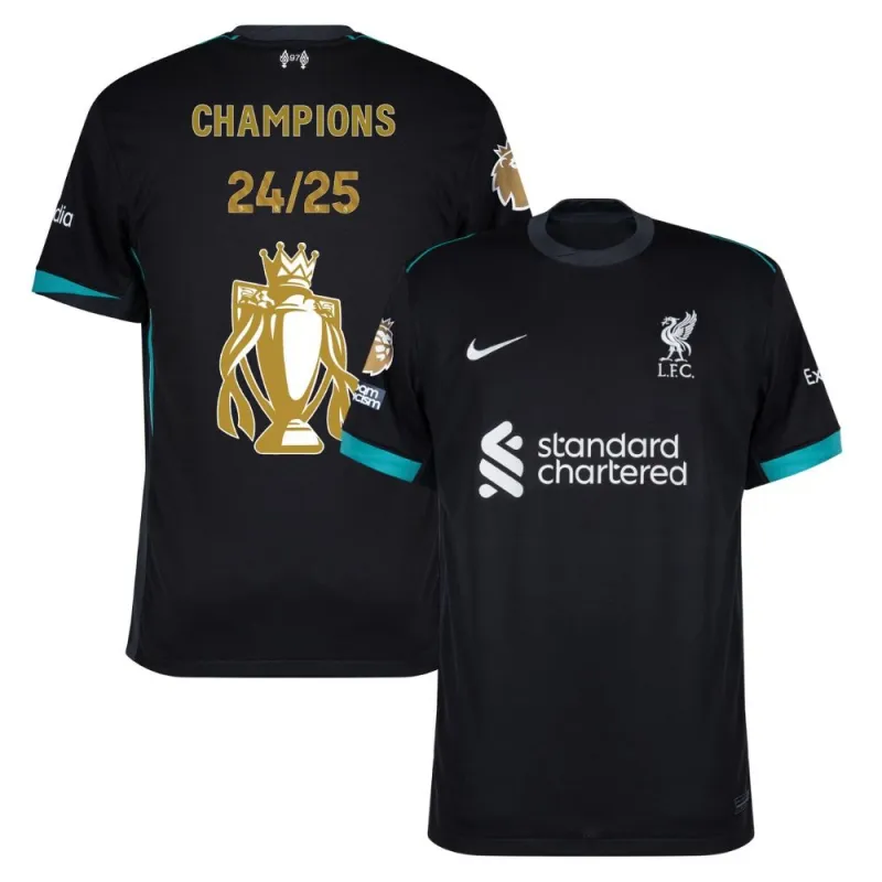 Liverpool 2024/25 Meisterschafts-Trophäe Auswärtstrikot - Waldgrün
