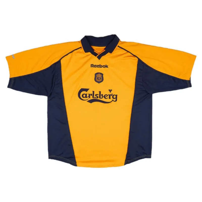 Steven Gerrard Liverpool 2000/01 Retro Away Jersey - Yellow