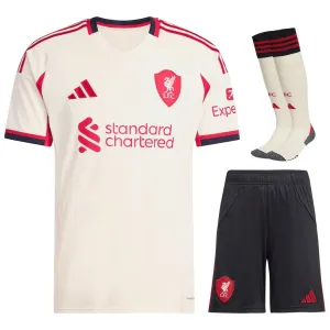 Liverpool 2025/26 Kids' Away Jersey Set - White