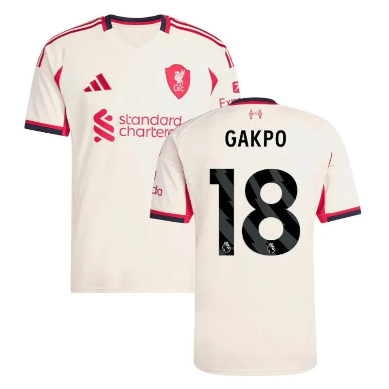 Liverpool GAKPO 2025/26 Away Jersey - White