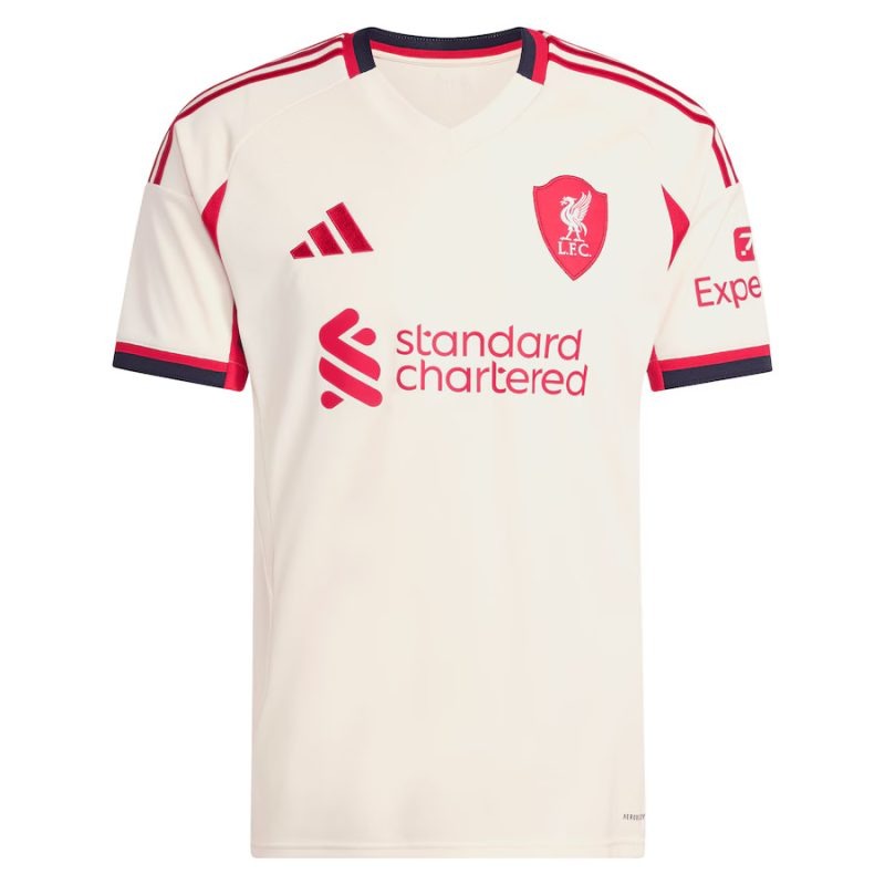 Liverpool EKITIKE 2025/26 Away Kids' Kit Jersey - White