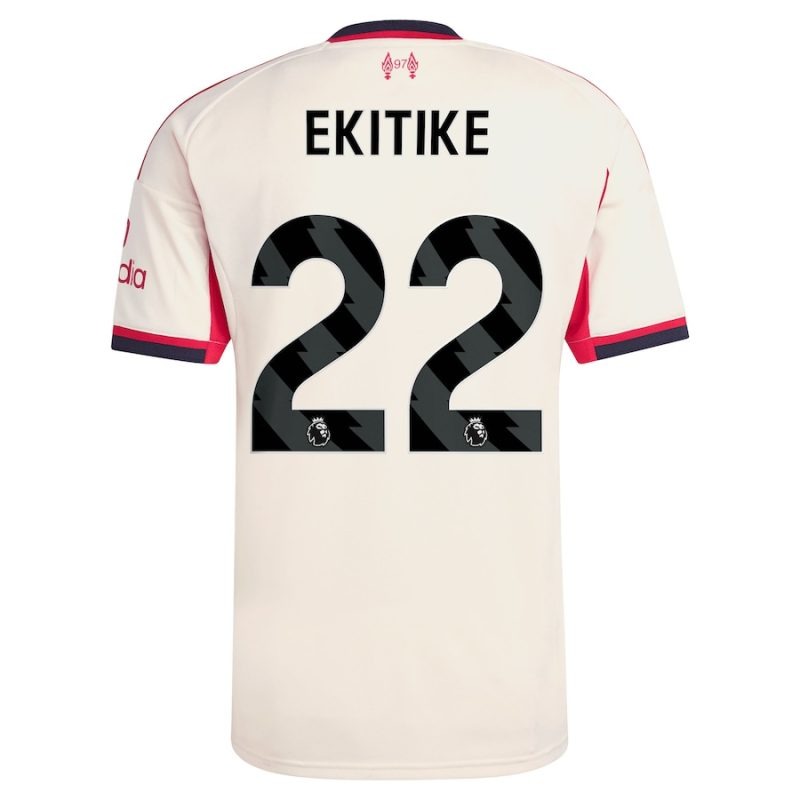 Liverpool EKITIKE 2025/26 Away Kids' Kit Jersey - White