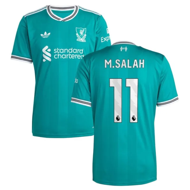 Liverpool M.SALAH 2025/26 Maillot Third - Vert