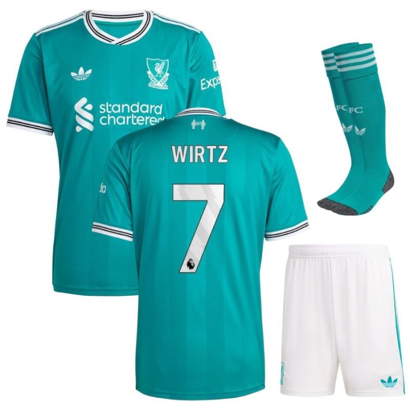 Liverpool WIRTZ 2025/26 Maillot Third Enfant - Vert