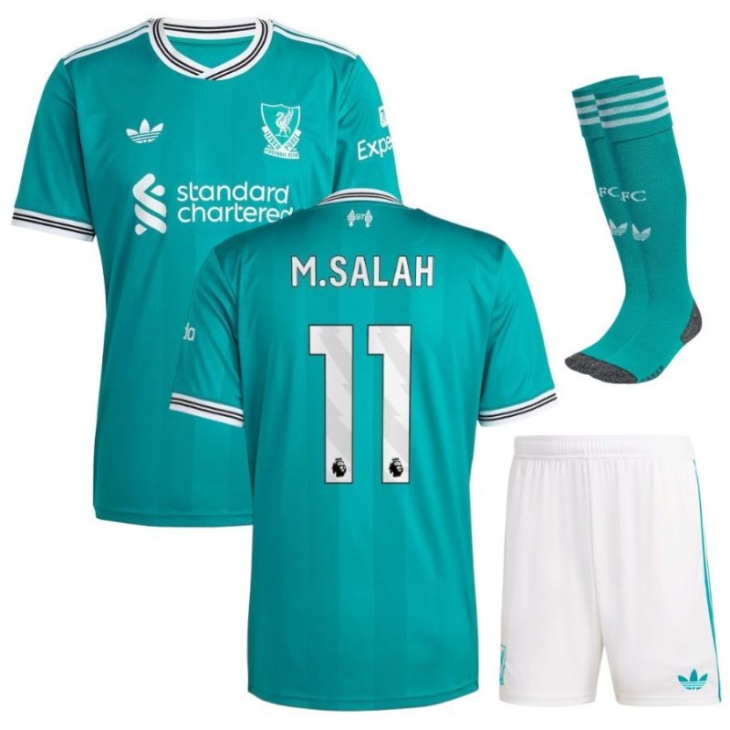 Liverpool M.SALAH 2025/26 Maglia Third Bambini - Verde