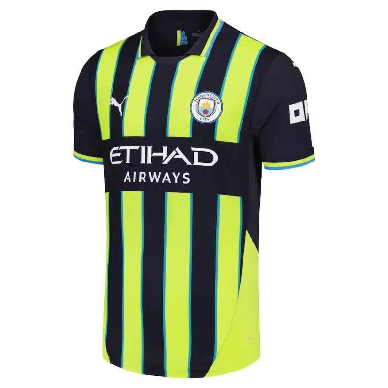 Manchester City 2024/25 Away Player Version Jersey - Black/Green