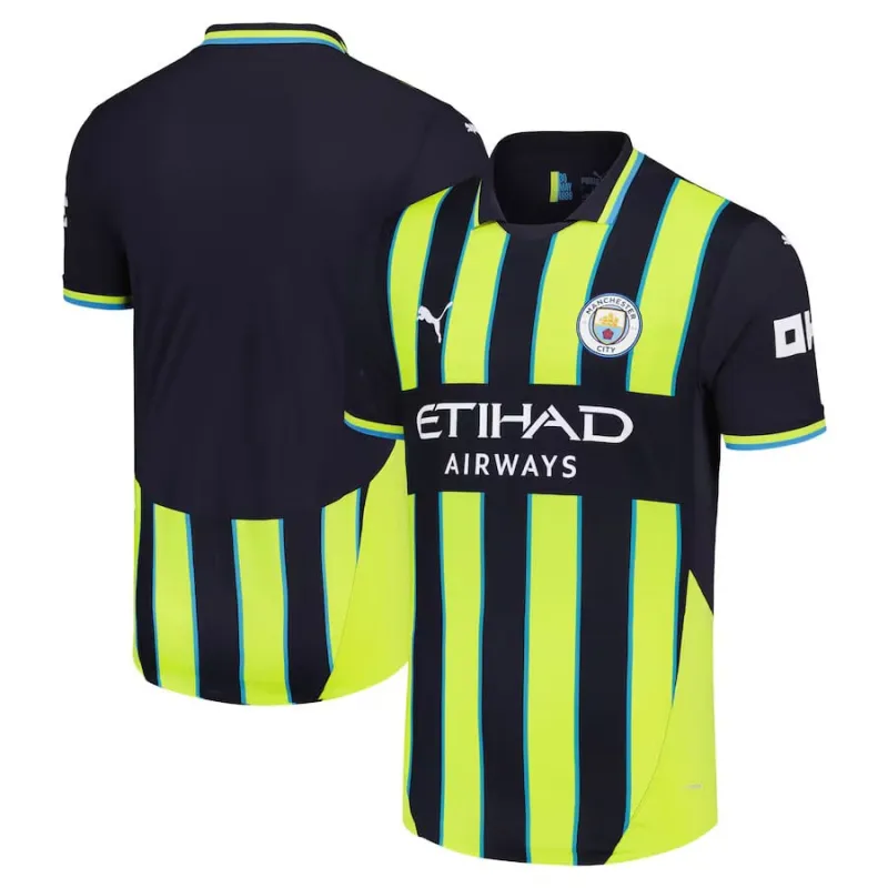 Manchester City 2024/25 Away Player Version Jersey - Black/Green