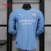 Maglia a maniche lunghe di campo di casa della versione giocatore di Manchester City 2024/25 - Blu