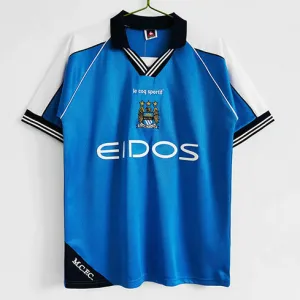 Manchester City 1999 - 01 Retro Home Jersey - Blue