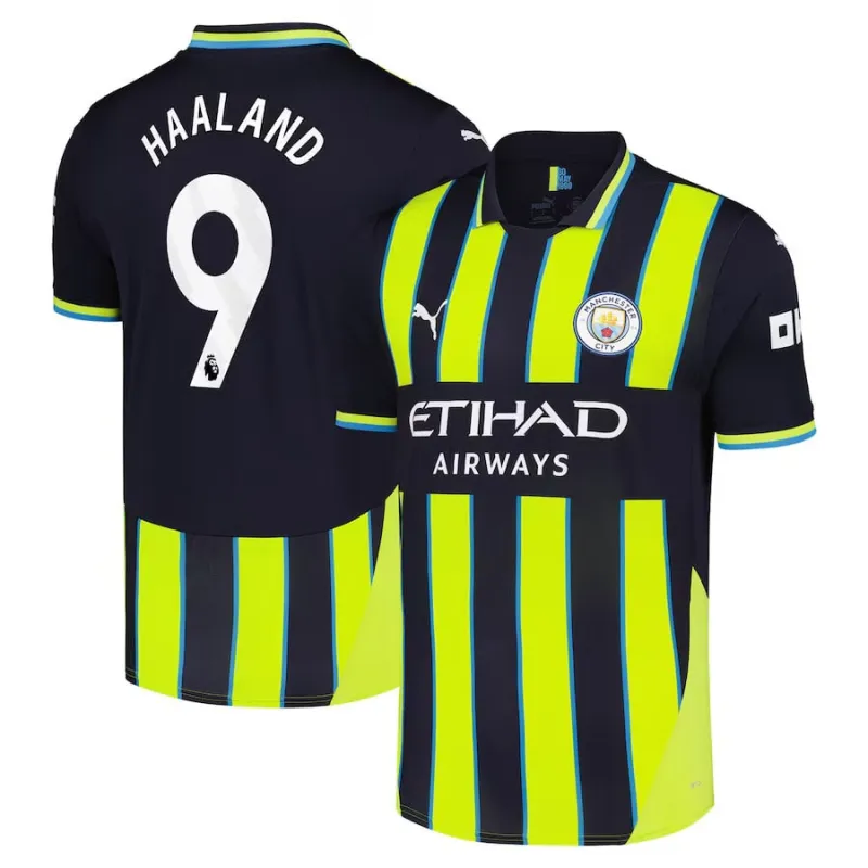 HAALAND Manchester City 2024/25 Away Jersey - Black/Green