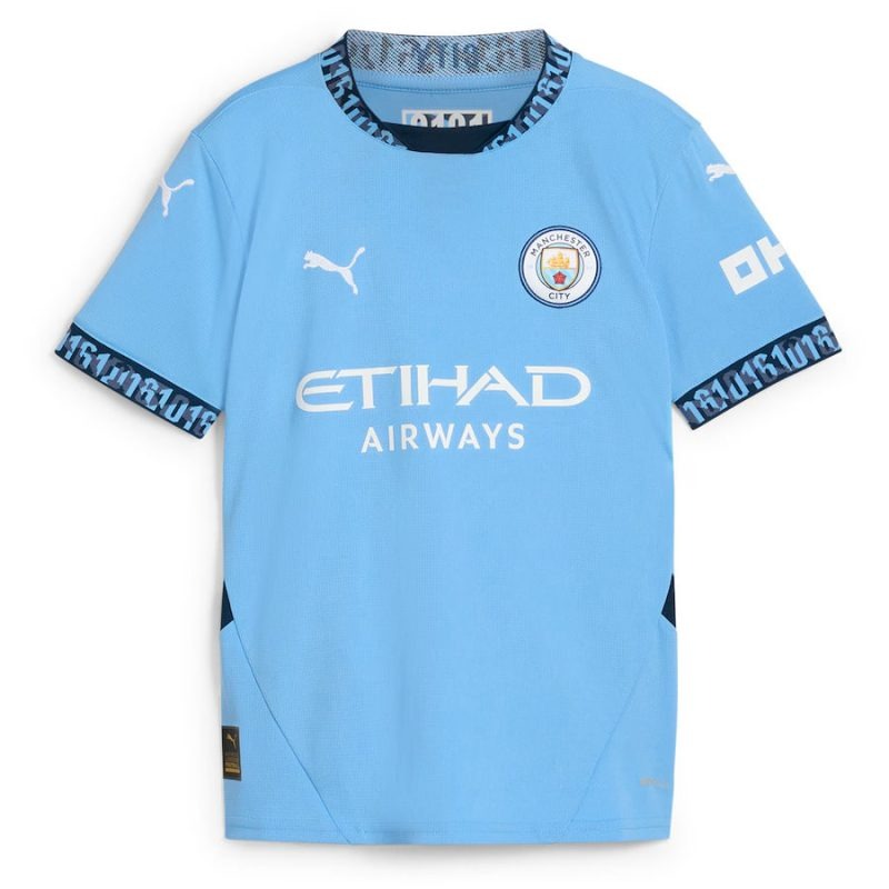 FODEN Manchester City Kids' Home Jersey Set 2024/25 - Blue