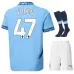 FODEN Manchester City Kids' Home Jersey Set 2024/25 - Blue
