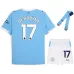 Manchester City DE BRUYNE Kids' Kit 2025/26 Home - Blue